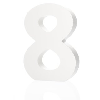 Zahl "8" groß