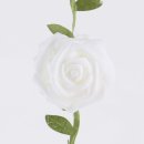Rosengirlande, Weiß, Schaumstoff, L: 200 cm