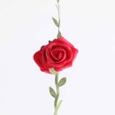 Rosengirlande, Rot, Schaumstoff, L: 200 cm