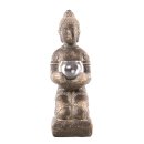 Buddha mit Teelichthalter braun