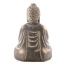 Buddha-Figur mit Teelichthalter braun/gold