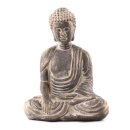 Buddha-Figur aus Polystone braun/gold