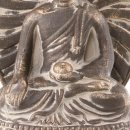 Buddha-Figur auf Thron sitzend braun/gold