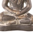 Buddha Figur aus Polystone braun/gold