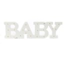 LED Schriftzug "BABY" weiß