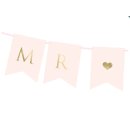 Mr&amp;Mrs Hochzeitbanner rosa gold