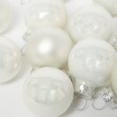 Christbaumkugeln 24er Set weiß