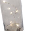 LED-Glasflaschen 3er Set grau