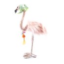 Flamingo Stoff-Figur mit Kopftuch