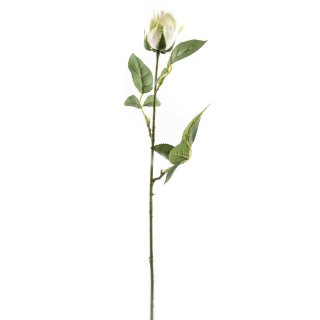 Kunst-Blume Rose weiß/zartrosa