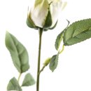 Kunst-Blume Rose weiß/zartrosa