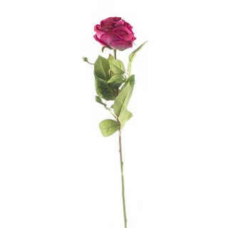 Kunst-Blume Rose mit gro&szlig;en Bl&uuml;tenkopf pink