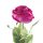 Kunst-Blume Rose mit gro&szlig;en Bl&uuml;tenkopf pink
