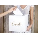 Karten-Box zur Hochzeit "Cards" gold