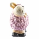 Süßes Keramik-Schaf für drinnen und draußen mittel rosa