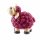 Süßes Keramik-Schaf für drinnen und draußen mittel pink