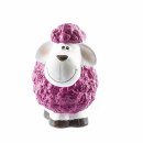 Süßes Keramik Schaf für drinnen und draußen klein pink