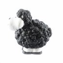 Süßes Keramik Schaf für drinnen und draußen klein schwarz