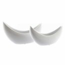 Schiffchen-Schale Mond-Förmig aus Keramik weiß