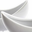 Schiffchen-Schale Mond-Förmig aus Keramik weiß