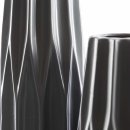Große Keramik-Vase Waben-Muster matt-grau ca. 58 cm