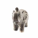 Bronzefarbene Elefanten Figur gro&szlig; aus Keramik