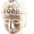 Buddha-Kopf aus Keramik Gold