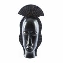 Afrikanischer Deko-Kopf aus Polystone Schwarz