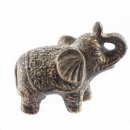 Mini Elefanten Figuren in Braun/Gold
