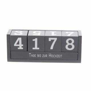 Countdown Tisch-Kalender Würfel aus Holz für verschiedene Anlässe