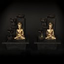 Eleganter Buddha Brunnen in schwarz gold, mit...