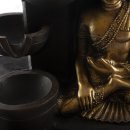Eleganter Buddha Brunnen in schwarz gold, mit verschiedenen Funktionen