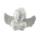 Umarmende Engel Büste aus Keramik in Weiß