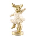 Kleine Ballerina Schweinchen in gold/wei&szlig;