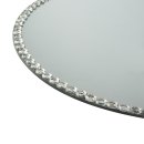 Spiegelplatte mit Kristall-Umrandung ca. 25 cm