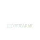 Schriftzug aus Holz &quot;Eid Mubarak&quot; wei&szlig;