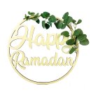 Holz Schild Happy Ramadan Blumen-Ring in zwei...