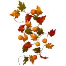 Herbstliche Deko Girlande mit Laub und Kürbissen ca....