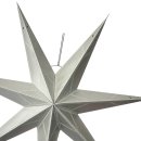 Weihnachtlicher Papier-Stern 7-Zacken &Oslash;60cm silber glitzer