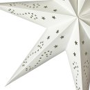 Weihnachtlicher Papier-Stern 7-Zacken &Oslash; 60 cm wei&szlig; matt