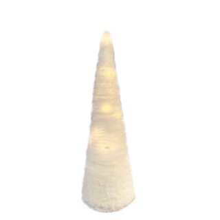 LED Tannenbaum Kegel mit Kunstpelz 37 cm