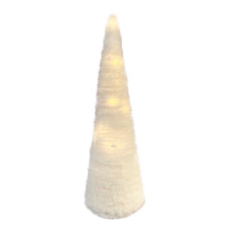 LED Tannenbaum Kegel mit Kunstpelz 60 cm