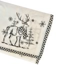 Weihnachtliche Mittel-Tischdecke 85x85 cm mit Hirsch