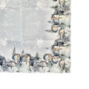 Weihnachtliche Mittel-Tischdecke 85 x 85 cm mit lustigen Schneem&auml;nnern