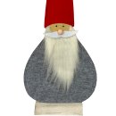 Filz Weihnachtsmann auf Holzfuß zwei verschiedene Größen 81 cm