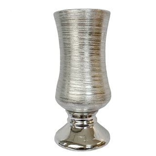 Keramik Vase silber 24 cm