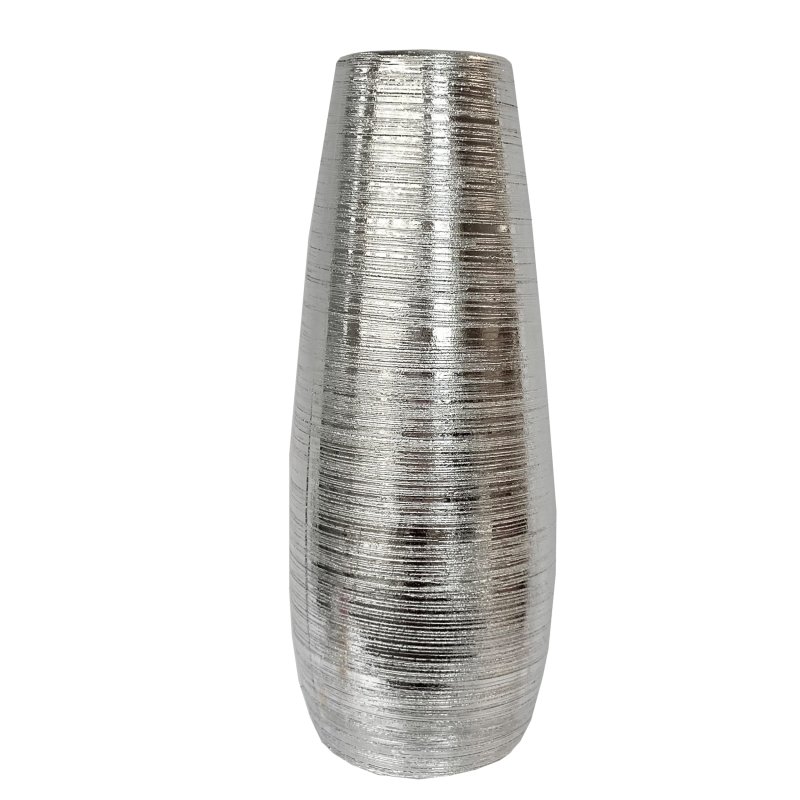 Keramikvase Silverline 35cm silber/schiefer wasserdicht 213261-35 