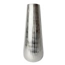 Metall-Vase silber strukturiert 40 cm