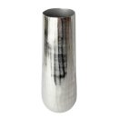 Metall-Vase silber strukturiert 40 cm