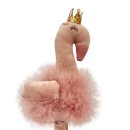 Pl&uuml;sch Flamingo Ballerina rosa samt
